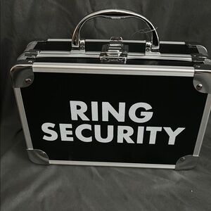 Black and Silver Ring Security Case